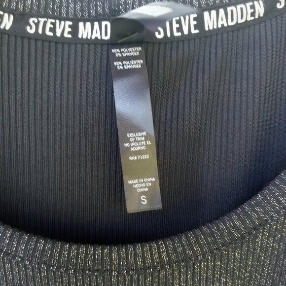 Steve Madden Black Shimmer Flare Leg Pajama‎ Loungewear Set Size Small NWT - Picture 4 of 5